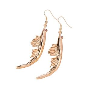 NWOT Anthropologie Gold Shrimp Dangle Earrings